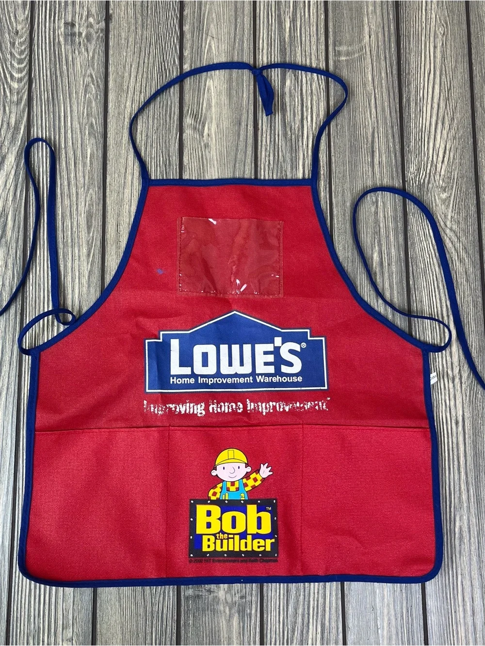 Vintage Lowe's x Bob the Builder Kids Red Apron Vest